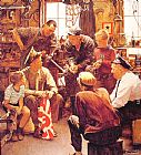 Norman Rockwell Canvas Paintings - Homecoming Marine